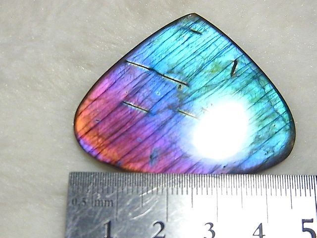 画像: レアカラー：ピンク/パープル/ブルーシラーラブラドライト研磨タンブル 13.6g