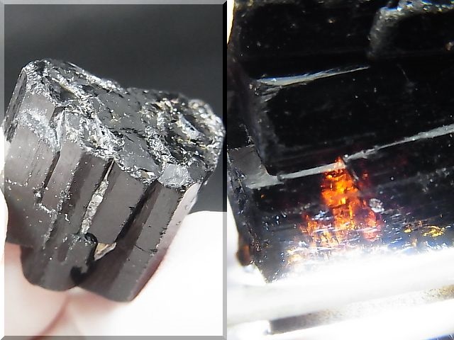 画像: ネパール・ジャジャルコット産ドラバイトトルマリン柱状結晶原石（連晶） 67.9カラット