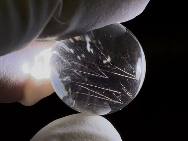 画像: マダガスカル産ピンクエンジェルラダー水晶丸玉 16mm