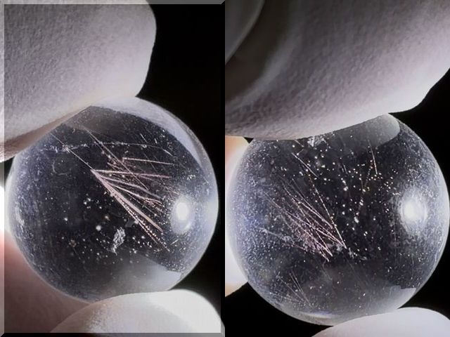画像: マダガスカル産ピンクエンジェルラダー水晶丸玉 16mm