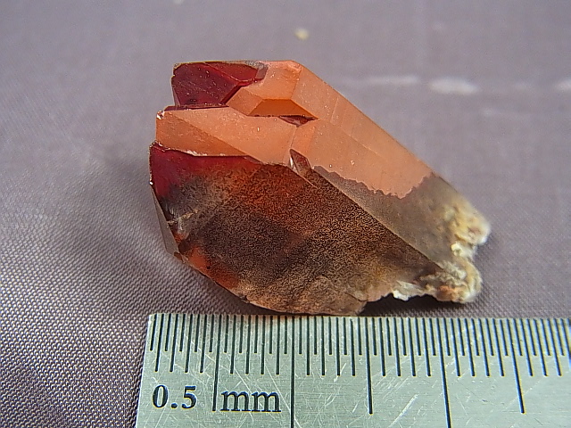 画像: 南アフリカ・オレンジリバー産レッドヘマタイト水晶（ツインポイント） 5.2g