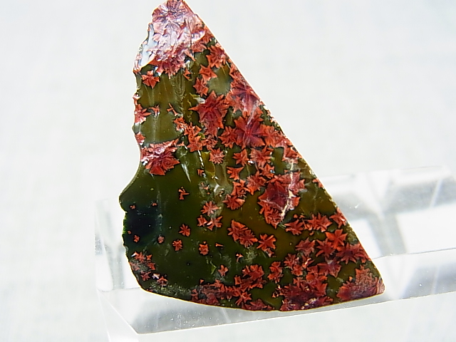 画像: 飯盛ラボストーン（IL-stone）「レアカラー：ブラッドストーン（紅葉石）」ガラス原石（片面研磨） 17.2カラット