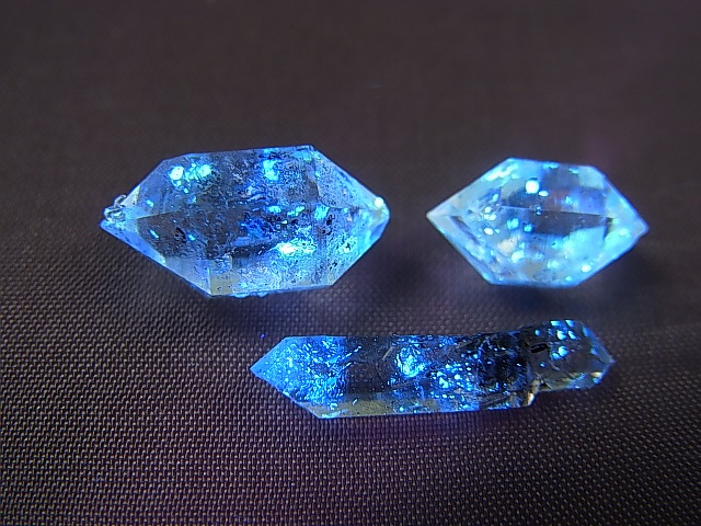 画像: スペイン・アストゥリアス産ペトロリウム水晶（ＤＴ/セプター） 3点セット トータル 1.4g