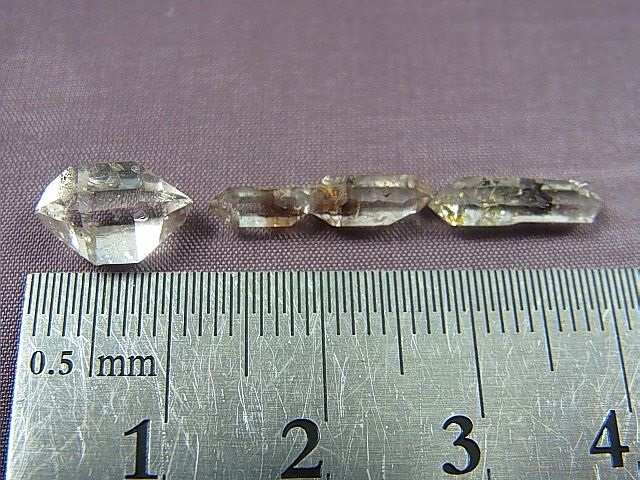 画像: スペイン・アストゥリアス産ペトロリウム水晶（ＤＴ/セプター） 3点セット トータル 0.9g