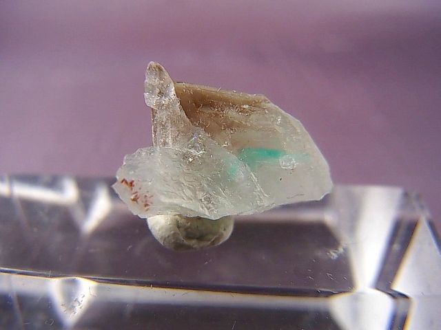 画像: 南アフリカ・メッシーナ鉱山産パパゴアイト入り水晶原石 1.0g