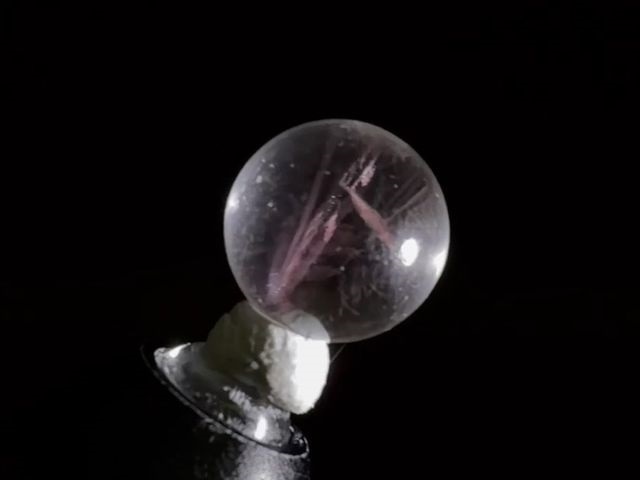 画像1: マダガスカル産ピンクエンジェルラダー水晶丸玉 10mm