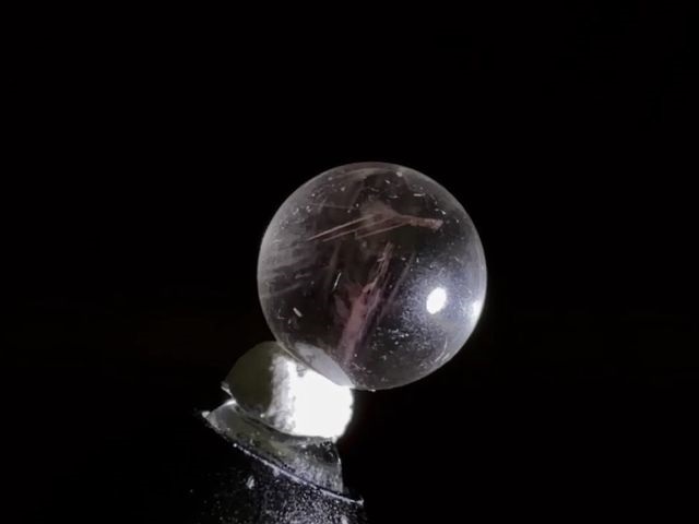 画像: マダガスカル産ピンクエンジェルラダー水晶丸玉 10mm