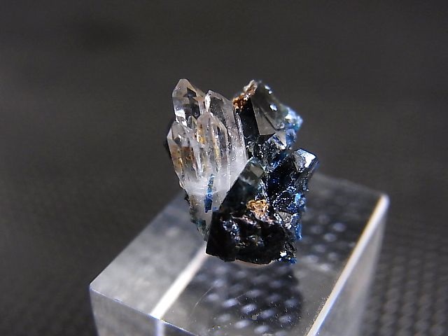 画像: カナダ産ラズライト（天藍石）＆水晶原石 1.0g