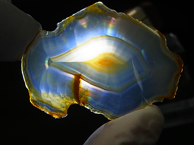 画像: ブラジル産イリスアゲートスライス 5.0g