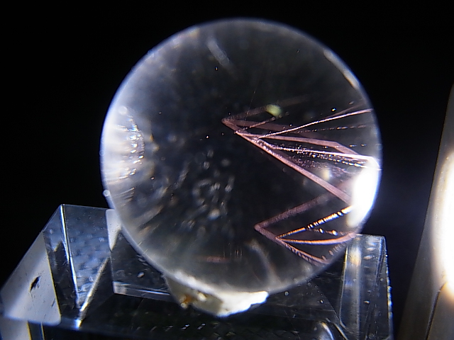 画像: マダガスカル産ピンクエンジェルラダー水晶丸玉 19.5mm