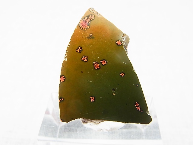 画像: 飯盛ラボストーン（IL-stone）「レアカラー：ブラッドストーン（紅葉石）」ガラス原石（片面研磨） 17.3カラット