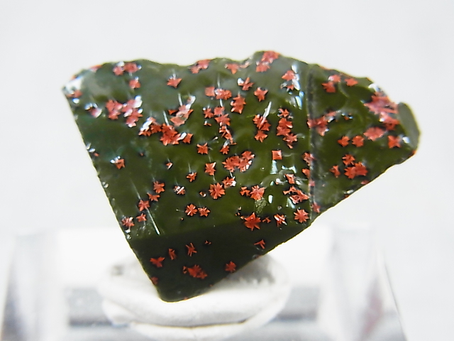 画像: 飯盛ラボストーン（IL-stone）「レアカラー：ブラッドストーン（紅葉石）」ガラス原石（片面研磨） 14.1カラット