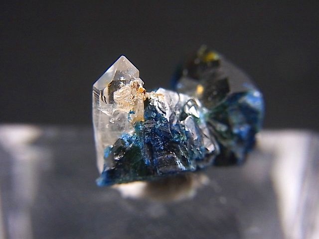 画像: カナダ産ラズライト（天藍石）＆水晶原石 1.4g