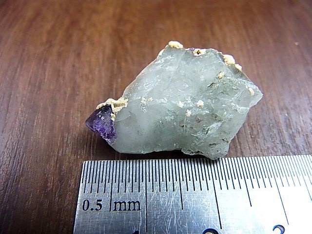 画像: ドイツ・ザクセン州産フローライトon水晶(シデライト/パイライト共生) 4.1g