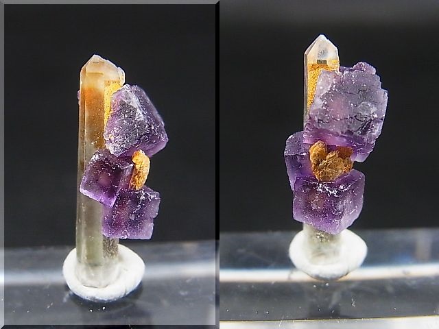 画像: ドイツ・ザクセン州産フローライトon水晶(シデライト共生) 0.9g