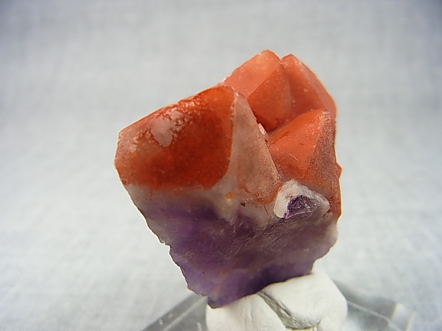画像: ドイツ・ザクセン州産レッドキャップアメジスト原石（連晶） 42.1g