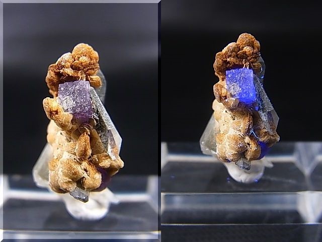 画像: ドイツ・ザクセン州産フローライトonグリーン水晶(シデライト共生) 1.8g