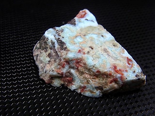 画像: ドミニカ産キュープライト入りラリマー研磨原石 14.1g