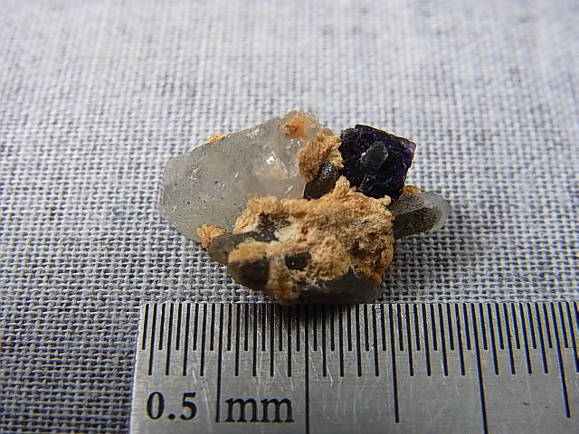 画像: ドイツ・ザクセン州産フローライトonグリーン水晶(シデライト共生) 1.3g