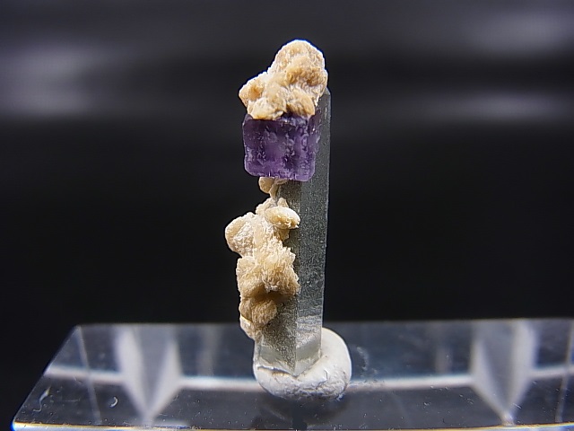 画像1: ドイツ・ザクセン州産フローライトonグリーン水晶(シデライト共生) 0.6g