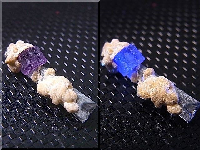 画像: ドイツ・ザクセン州産フローライトonグリーン水晶(シデライト共生) 0.6g
