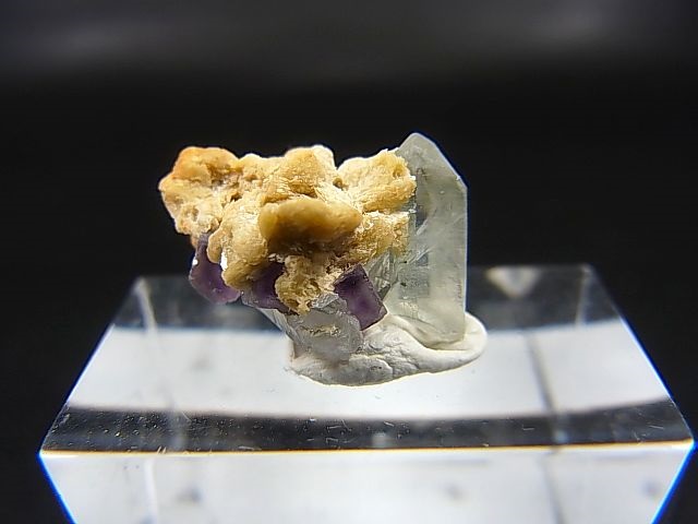 画像1: ドイツ・ザクセン州産フローライトonグリーン水晶(シデライト共生) 1.6g