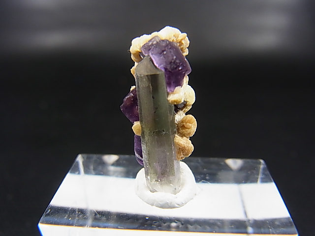 画像1: ドイツ・ザクセン州産フローライトonグリーン水晶(シデライト共生) 1.5g