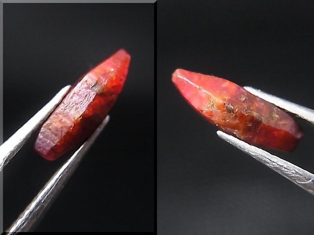画像: ベトナムLuc Yen産ルビー結晶原石（犬牙型） 1.3カラット