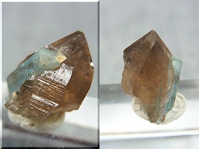 画像: ベトナム・タインホア産アクアマリン付きスモーキー水晶 2.2g