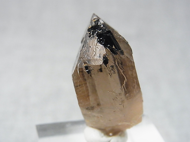 画像1: ベトナム・タインホア産スモーキー水晶ポイント（ブラックトルマリン貫入り） 7.8g