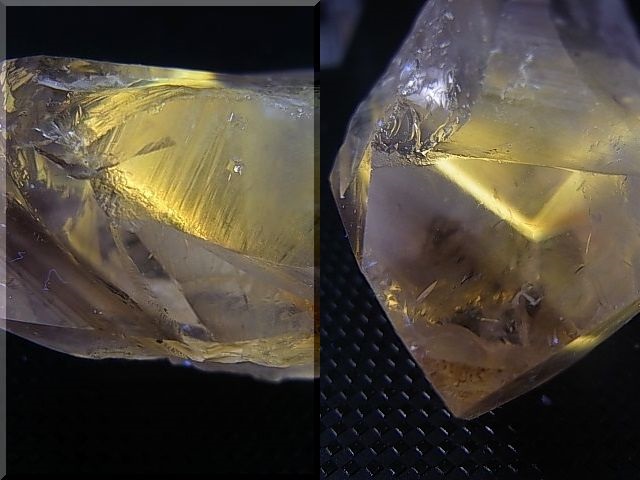 画像: ブラジル・コルデイロス産アメジスタドーラダ/蛍光ファントムアメジスト（錐面研磨） 61.5g