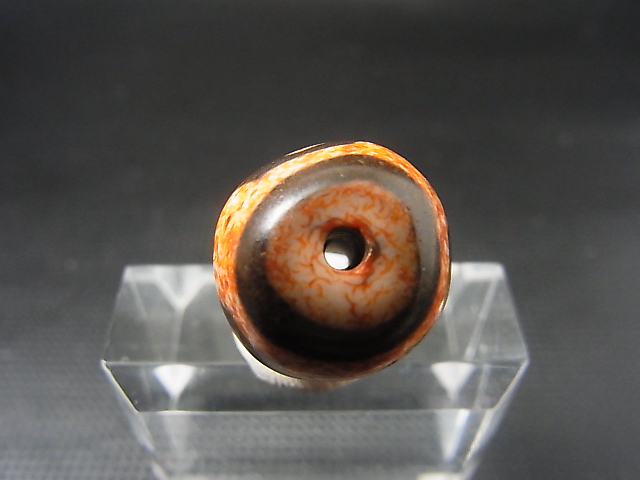 画像: ヴィンテージ：「赤虎牙蓮花」西蔵（チベット）天珠 約20.5×18.5×17.5mm