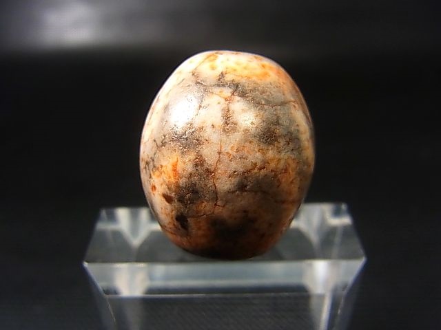 画像1: ヴィンテージ：赤「宝瓶」西蔵（チベット）天珠 約24×21×20mm