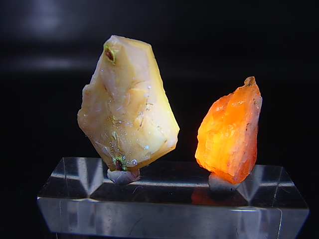画像1: Hokkaidoite北海道然別湖産蛍光オパール原石 2点セット トータル 2.9g