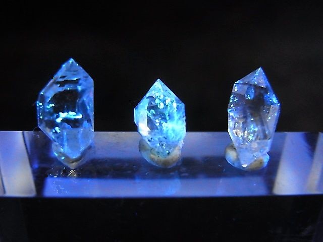 画像1: スペイン・アストゥリアス産ペトロリウム水晶（ＤＴ/セプター） 3点セット トータル 0.8g