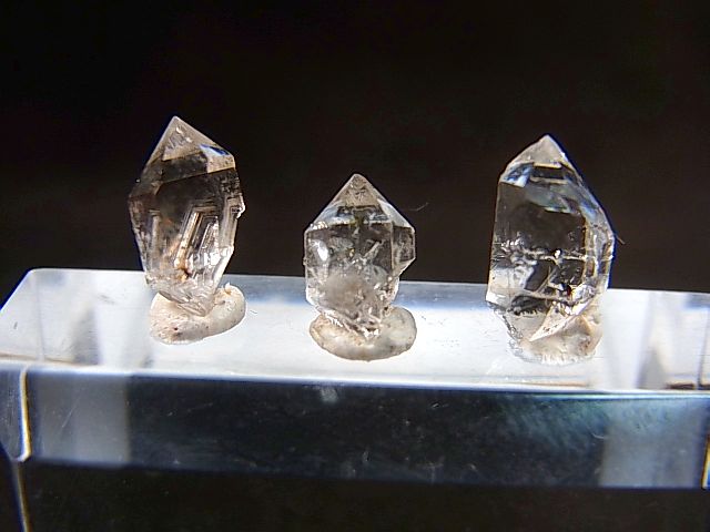 画像: スペイン・アストゥリアス産ペトロリウム水晶（ＤＴ/セプター） 3点セット トータル 0.8g