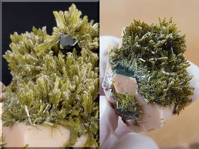 画像: 新産地：ベトナム・ニントゥアン産エピドート原石（水晶/長石共生） 15.8g