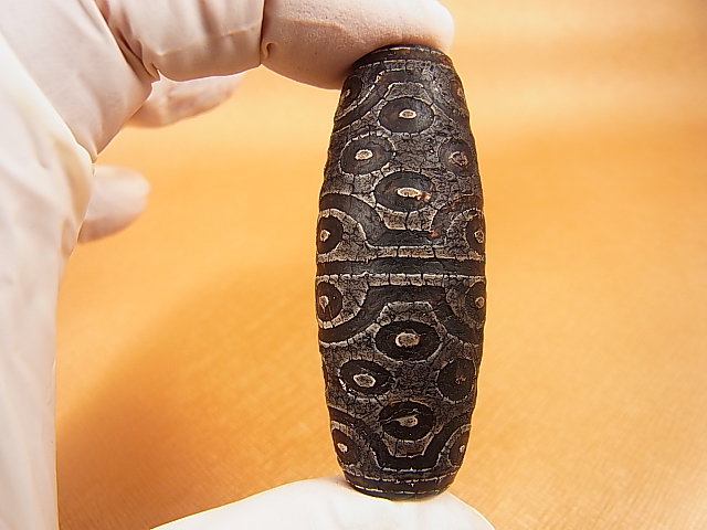 画像: 「三十六眼」老礦（ろうこう）現代天珠 直径約20.5×54.5mm