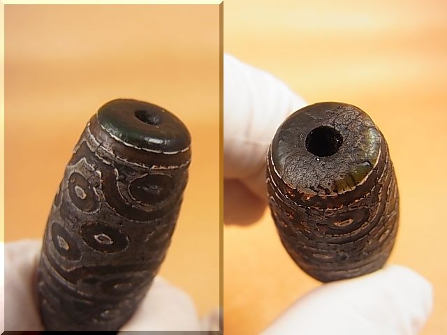 画像: 「三十六眼」老礦（ろうこう）現代天珠 直径約20.5×54.5mm