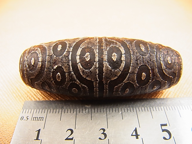 画像: 「三十六眼」老礦（ろうこう）現代天珠 直径約20.5×54.5mm