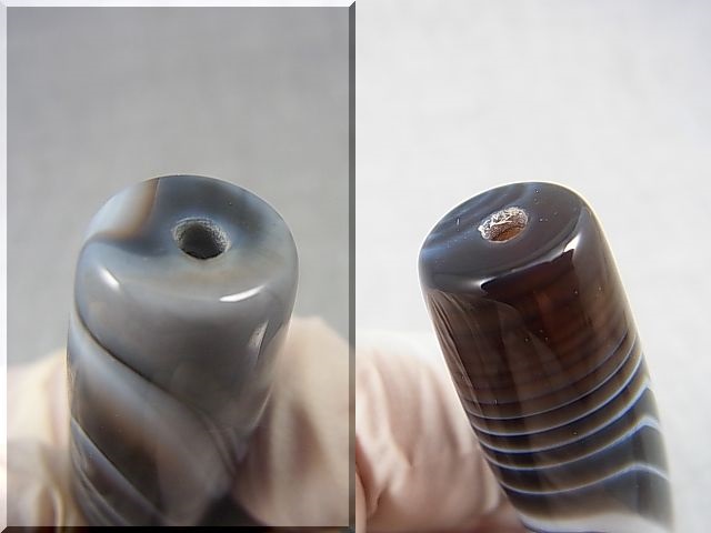 画像: ボツワナ産ピクチャーアゲート現代天珠 直径約15×53.5mm