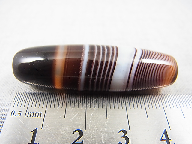画像: ボツワナ産ピクチャーアゲート現代天珠 直径約12.5×43mm