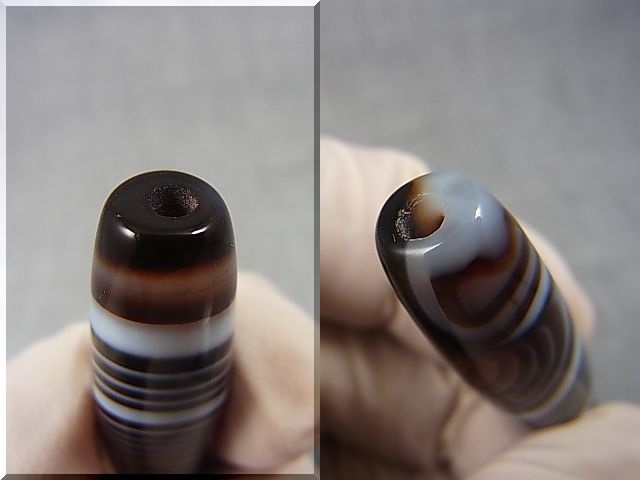 画像: ボツワナ産ピクチャーアゲート現代天珠 直径約11.5×43mm