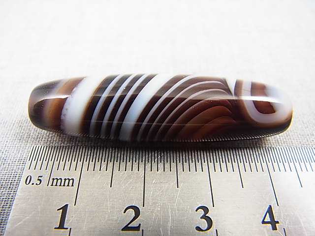 画像: ボツワナ産ピクチャーアゲート現代天珠 直径約11.5×43mm