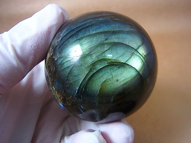 画像: マダガスカル産ラブラドライトSA丸玉（メタリックカラー） 56mm
