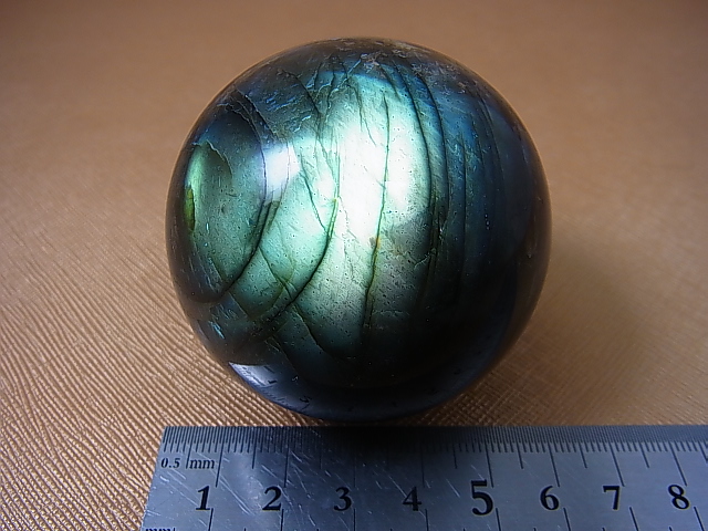 画像: マダガスカル産ラブラドライトSA丸玉（メタリックカラー） 56mm