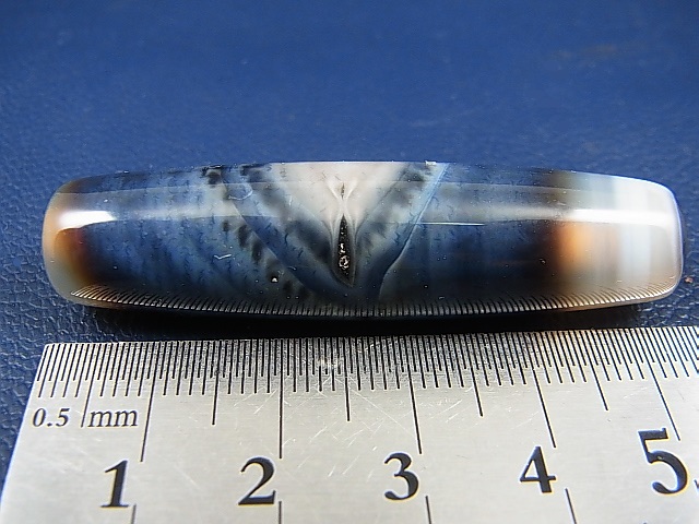 画像: ボツワナ産ピクチャーアゲート現代天珠（自然一眼） 直径約13×52mm