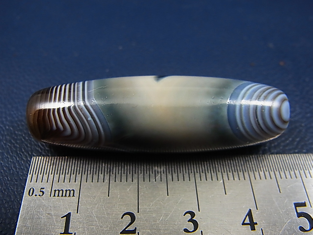 画像: ボツワナ産ピクチャーアゲート現代天珠 直径約14×46.5mm