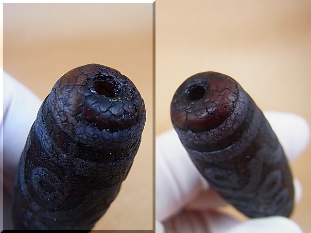 画像: 「二十一眼」老礦（ろうこう）現代天珠 直径約20×71mm