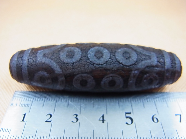 画像: 「二十一眼」老礦（ろうこう）現代天珠 直径約20×71mm